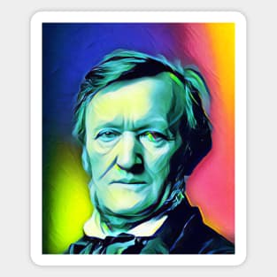 Richard Wagner Colourful Portrait | Richard Wagner Artwork 5 Magnet